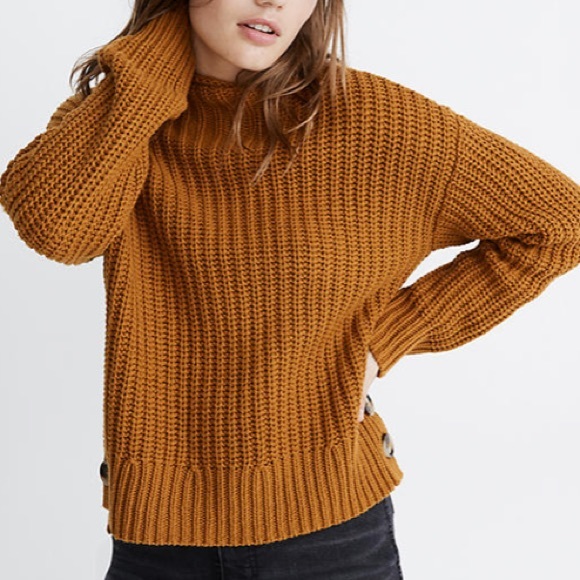MADEWELL RED MOCK-NECK SWEATER - Picture 2 of 8